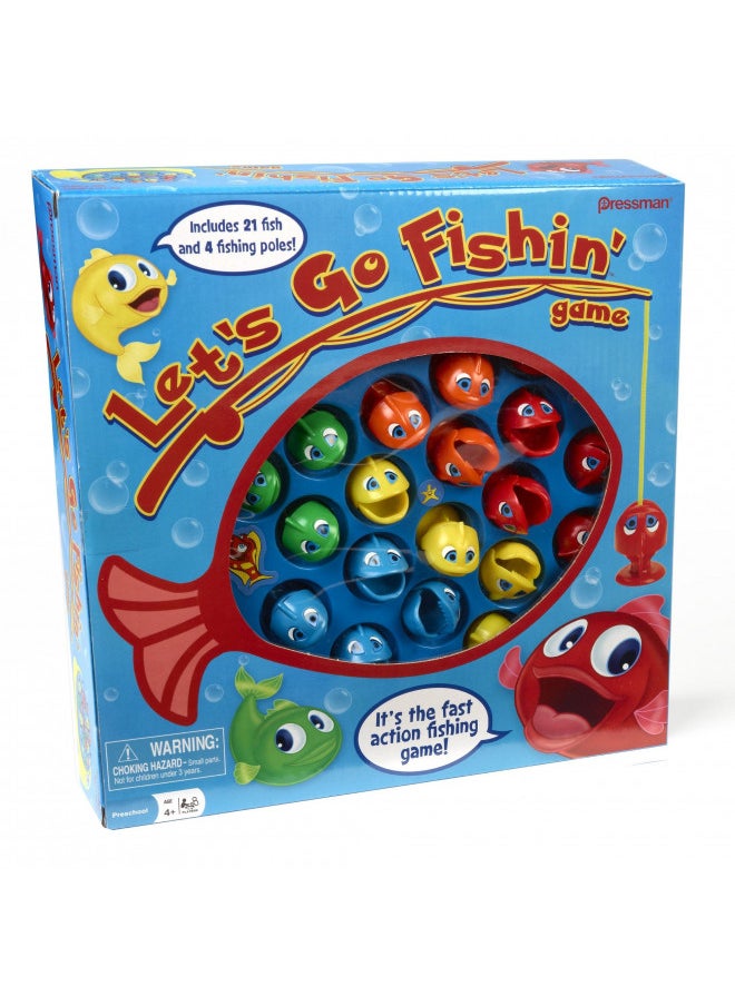 Let's Go Fishin' Game by Pressman - The Original Fast-Action Fishing Game!, 1-4 players