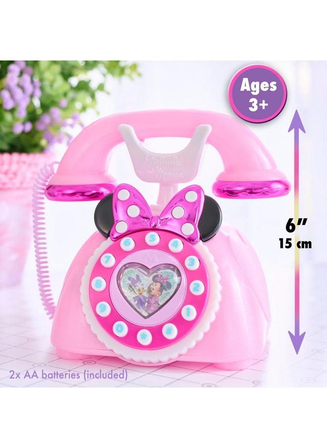 Nior Minnie Mouse Ring Me Rotary Phone With Lights And Sounds, Pink, Kids Toys For Ages 3 Up By Just Play