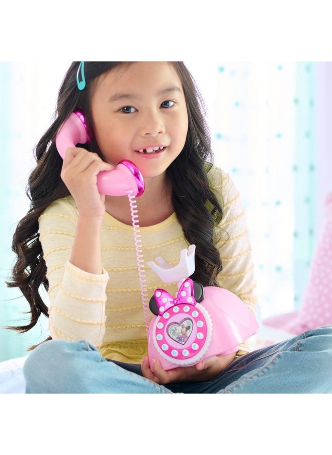 Nior Minnie Mouse Ring Me Rotary Phone With Lights And Sounds, Pink, Kids Toys For Ages 3 Up By Just Play