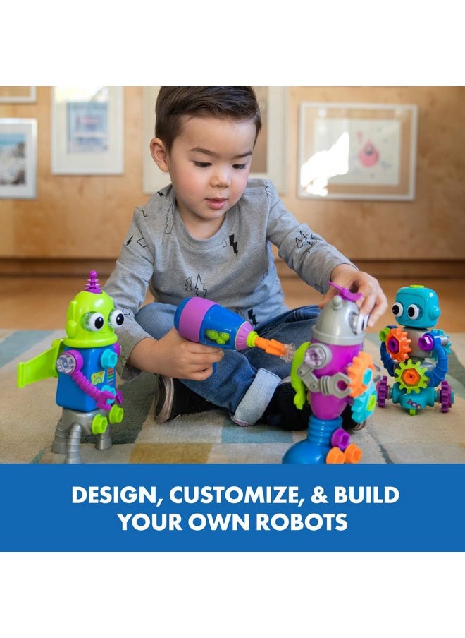 Design & Drill Robot Workshop - Take Apart Toy With Electric Toy Drill, Stem Toddler Toys, Gift For Boys And Girls Ages 3+