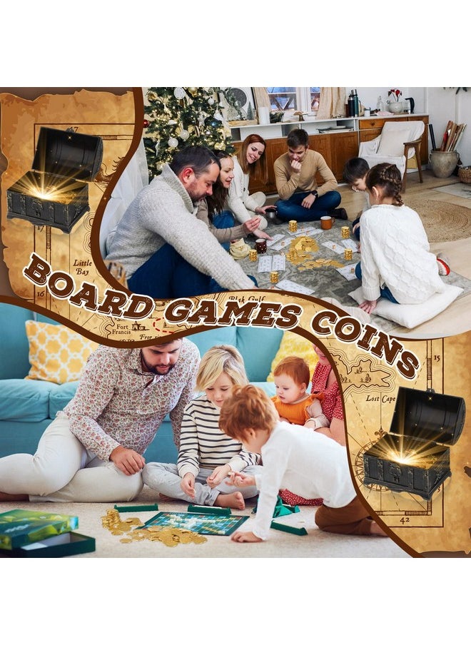100 Pcs Metal Pirate Coins Pirate Gold Coins Treasure Chest Spanish Doubloon Fake Coins Tokens For Kids Board Games Pirate Party Cosplay (Irregular)