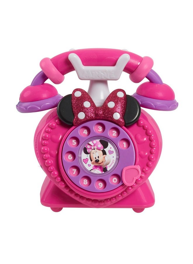 Nior Minnie Mouse Ring Me Rotary Pretend Play Phone With Lights And Sounds, Kids Toys For Ages 3 Up By Just Play