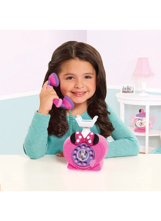 Nior Minnie Mouse Ring Me Rotary Pretend Play Phone With Lights And Sounds, Kids Toys For Ages 3 Up By Just Play