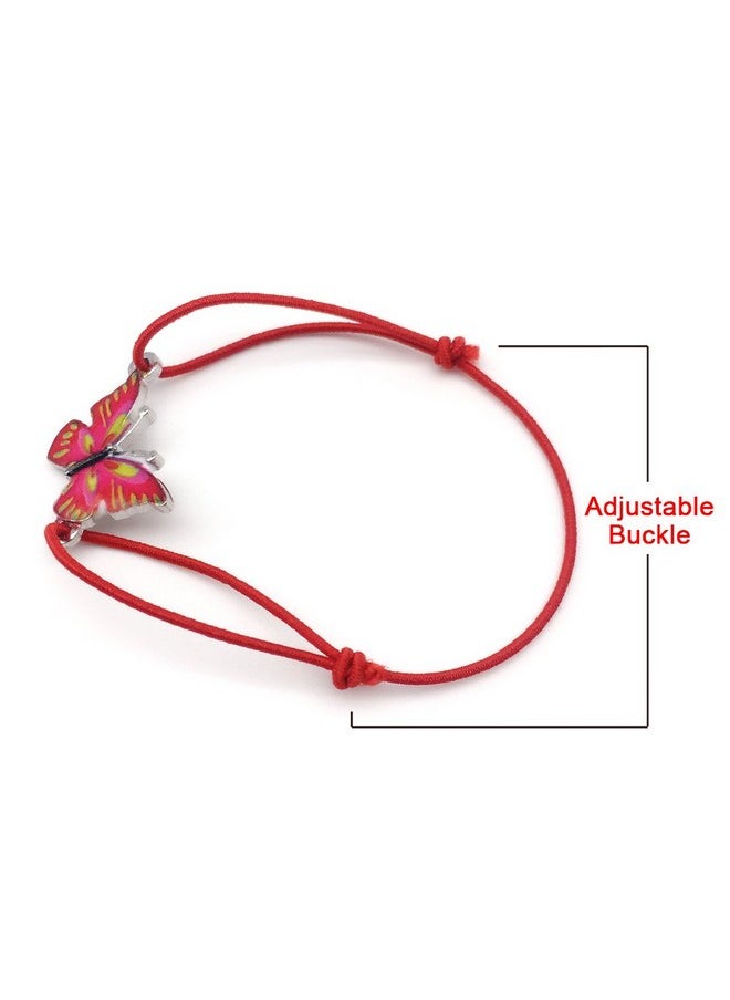 12Pc Women Girl Butterfly Bracelet Value Set Kids Party Favor Adjustable Bracelet