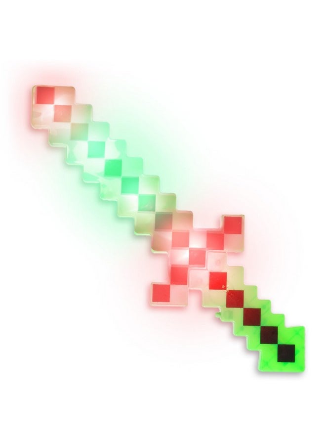 Led Light Up Pixel 8-Bit Toy Sword For Kids (Green, 18