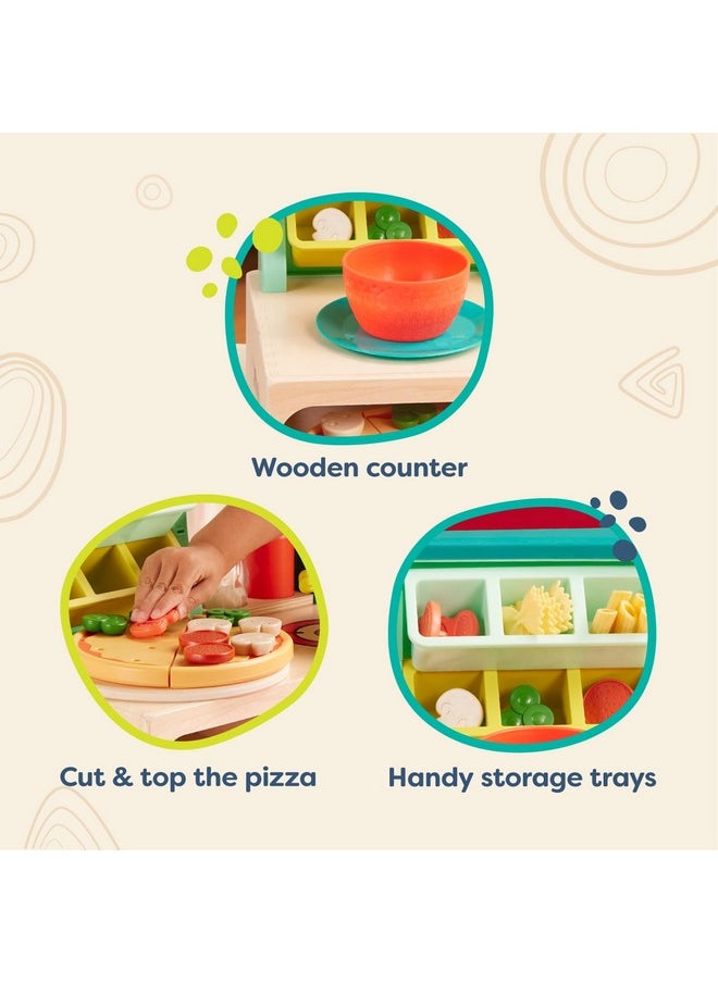 - Mini Chef - Pizza-N-Pasta Playset- Pretend Play Pizza & Pasta Play Set - Play Food & Role-Play Accessories- Food Toys For Kids - 3 Years +
