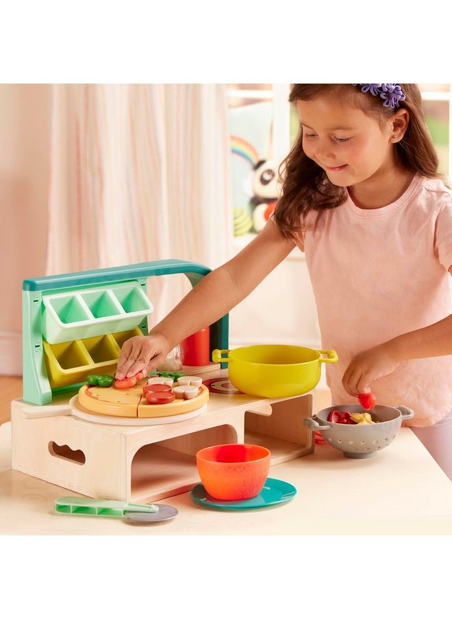 - Mini Chef - Pizza-N-Pasta Playset- Pretend Play Pizza & Pasta Play Set - Play Food & Role-Play Accessories- Food Toys For Kids - 3 Years +