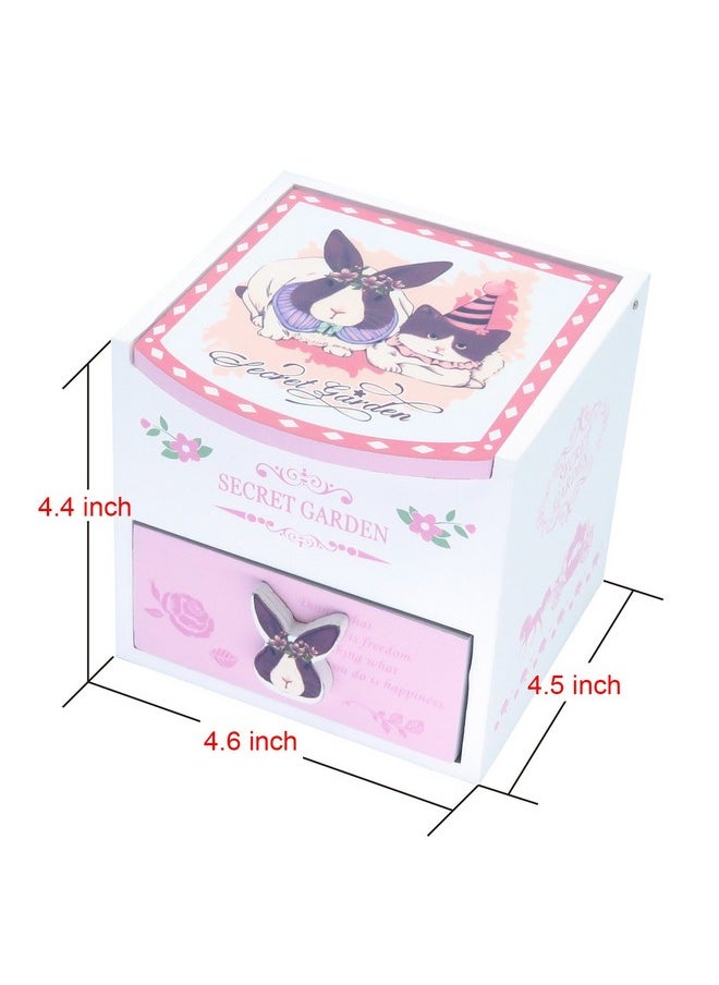 Little Girl Kids Wood Jewelry Box And 75 Pieces Girl Princess Jewelry Dress Up Accessories Toy Playset Set