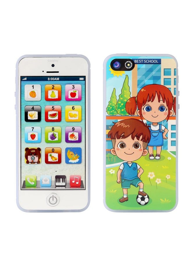 Child'S Interactive My First Own Cell Phone Toy- Play To Learn, Touch Screen Yphone With 8 Functions And Dazzling Led Lights Toddler