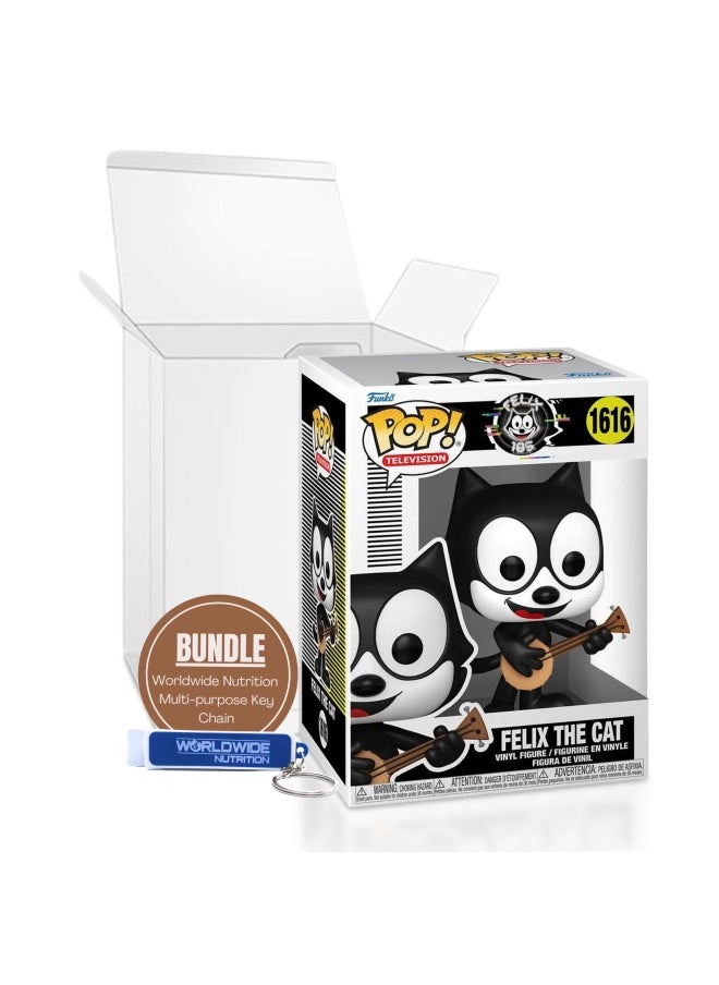 Funko POP! Television Felix 105th Anniversary Felix the Cat with Guitar Vinyl Figure (10.16 cm)