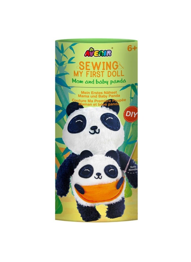 Avenir Sewing My First Doll Mom And Baby Panda Sewing Kit (25 cm)