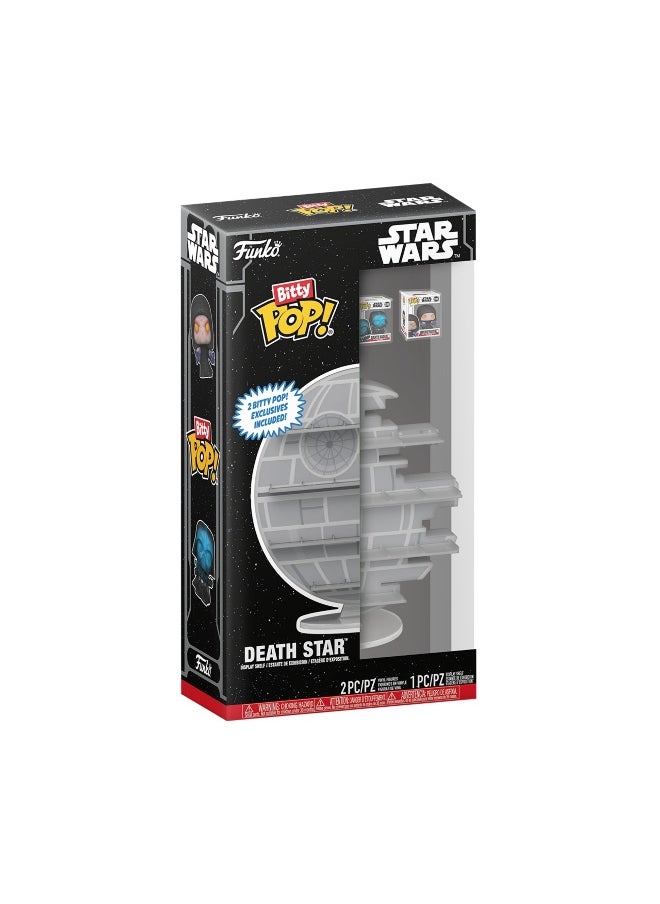 Funko Pop! Star Wars Death Star Bitty Pop! Vinyl Figure Display Shelf ( 19.6 cm ) with 2 Vinyl Figures (2.5 cm) Set