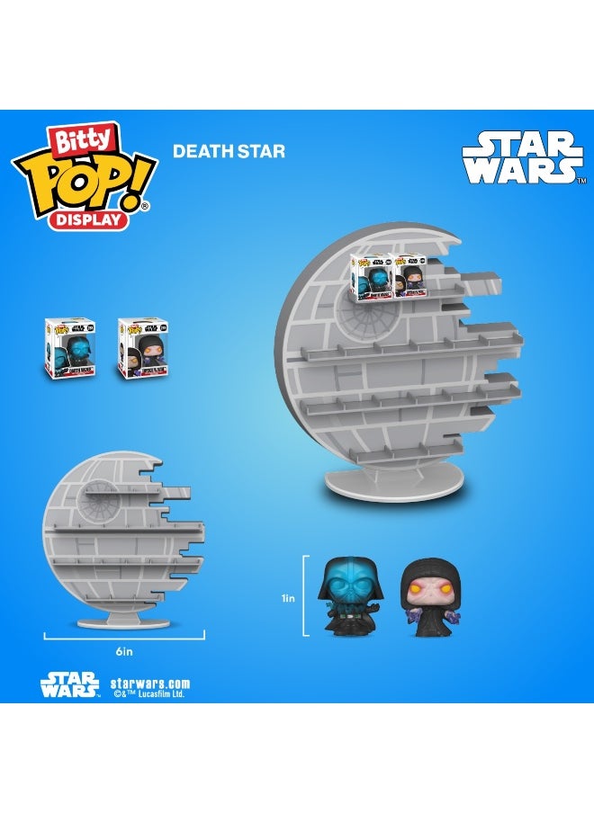 Funko Pop! Star Wars Death Star Bitty Pop! Vinyl Figure Display Shelf ( 19.6 cm ) with 2 Vinyl Figures (2.5 cm) Set