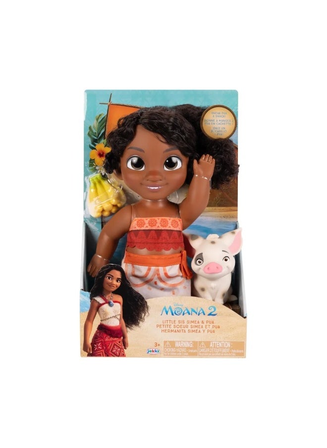 Disney Moana 2: Little Sis Simea Doll & Pua Figure