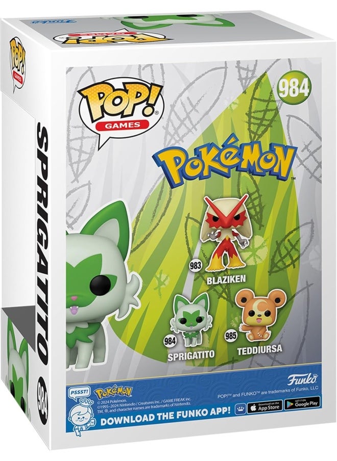 Funko Pop! Games Pokemon Sprigatito Collectible Vinyl Figure ( 8.3 cm )
