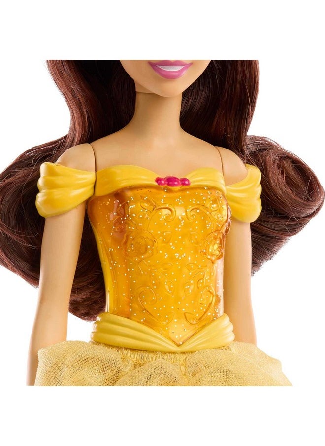 Disney Princess Toys, Belle Fashion Doll, Sparkling Look With Brown Hair, Brown Eyes & Tiara Accessory, Inspired By The Beauty & The Beast Movie