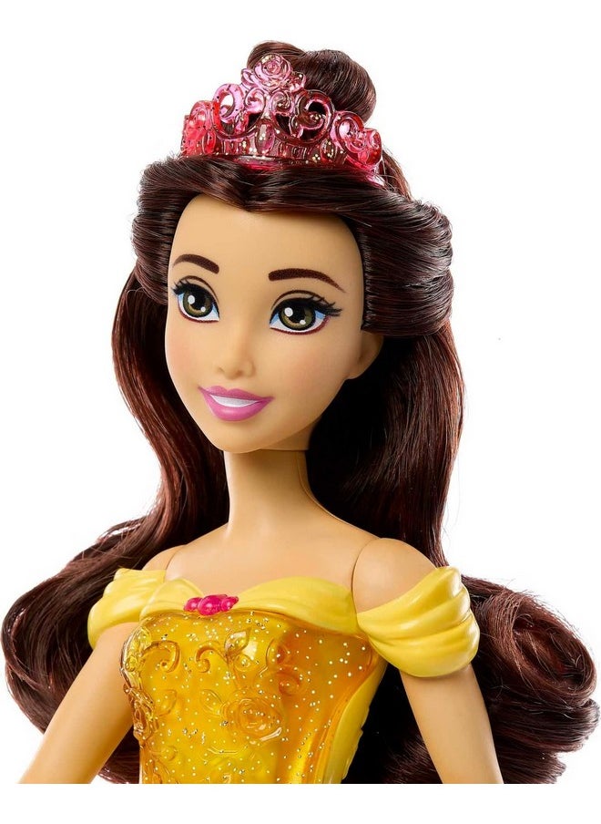 Disney Princess Toys, Belle Fashion Doll, Sparkling Look With Brown Hair, Brown Eyes & Tiara Accessory, Inspired By The Beauty & The Beast Movie