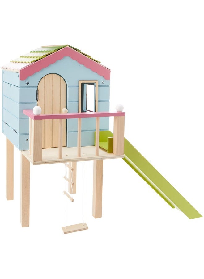 Dollhouse By Lottie | Wooden Tree House For Lottie Dolls | Wooden Doll House Playset | Made With Real Wood