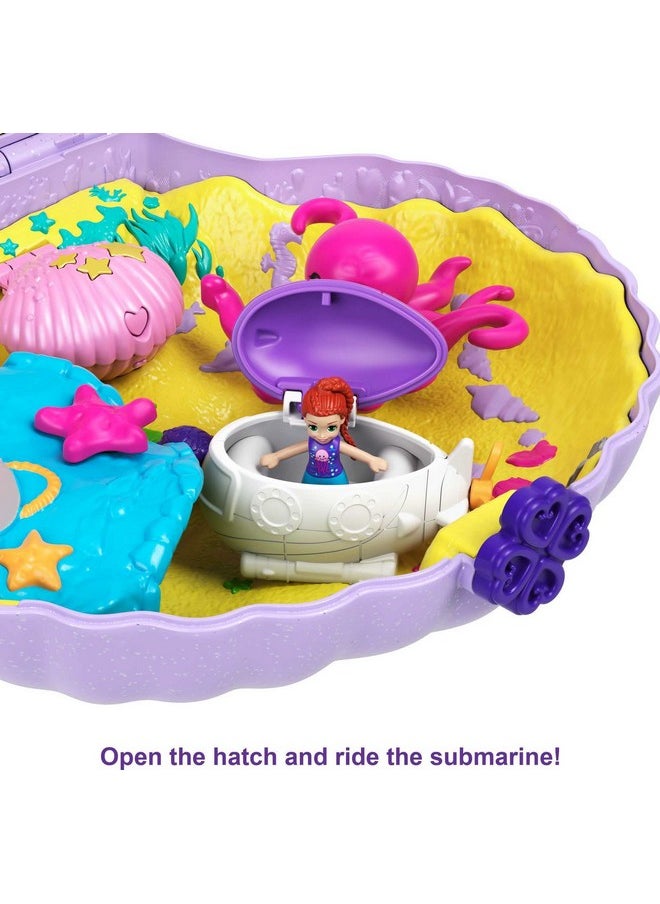 Travel Toy With Micro Dolls & Accessories, Mermaid 2-In-1 Seashell Purse Playset (Amazon Exclusive)