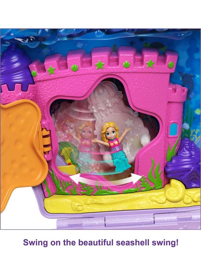 Travel Toy With Micro Dolls & Accessories, Mermaid 2-In-1 Seashell Purse Playset (Amazon Exclusive)