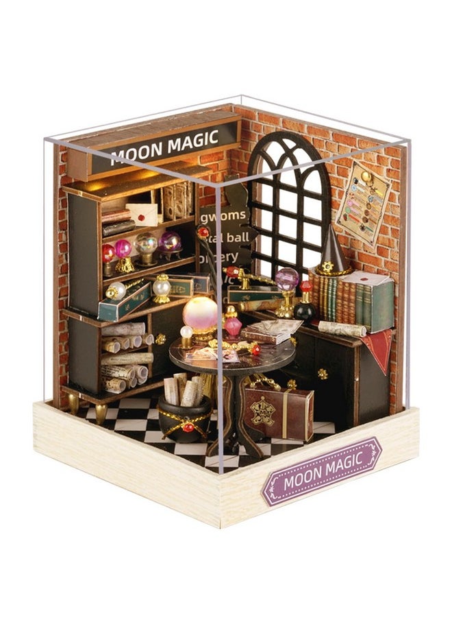 Dollhouse Miniature Diy House Kit Creative Room With Furniture For Romantic Artwork Gift (Moon Magic)