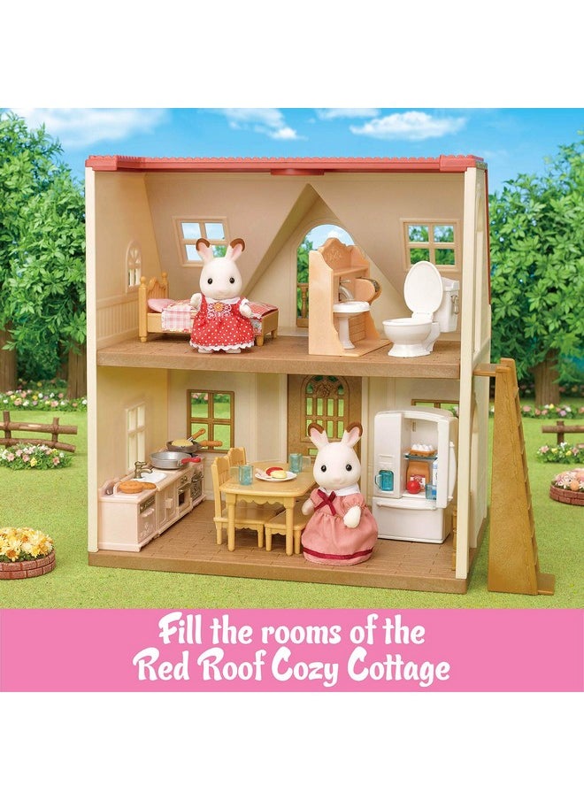 Playful Starter Furniture Set - Toy Dollhouse Furniture And Accessories Set With Collectible Figure Included