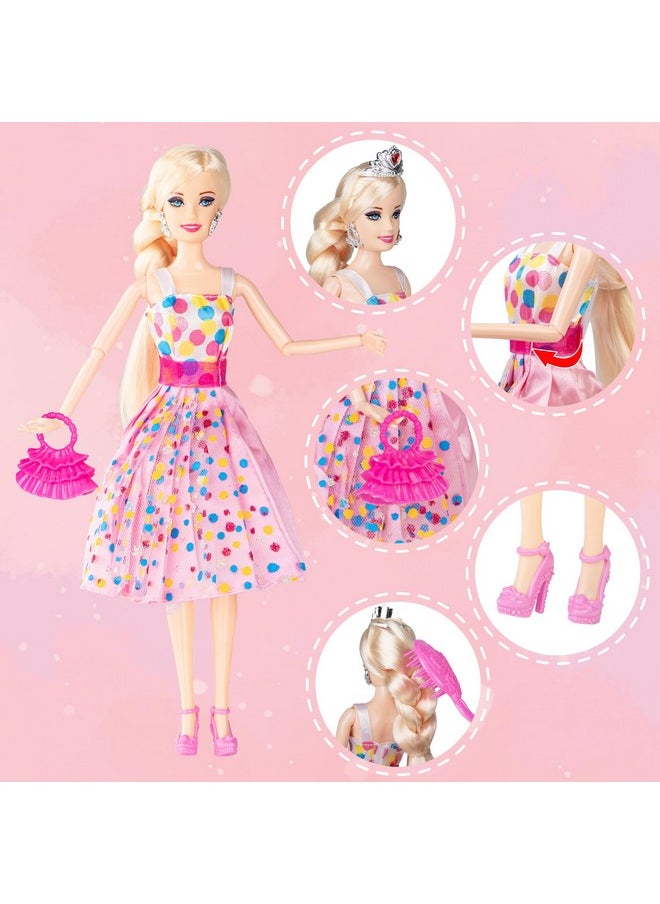 Large Unicorn & Princess Doll Set With Lights & Sounds - Magical Unicorn Toys, 11.5 Inch Dolls, Horse Playset, Unicorn Gifts For Girls Ages 3-8