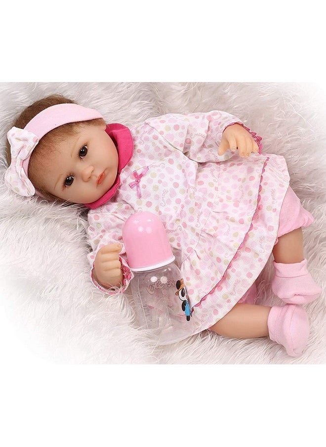 Reborn Baby Dolls Clothes 16 Inch Girl 5 Piece Set For 16-17 Inch Reborn Baby Girl Dolls