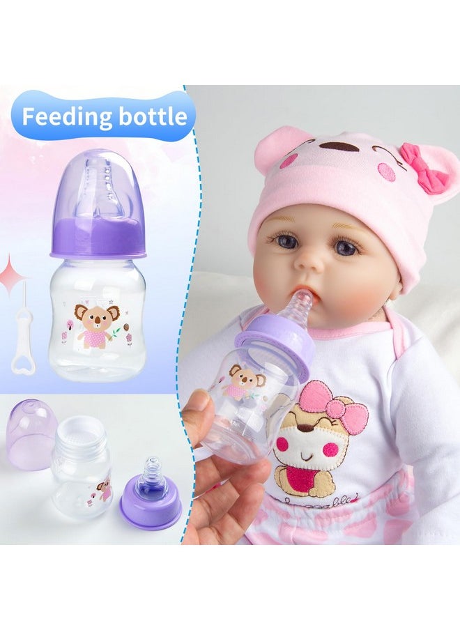 Reborn Baby Dolls Bottles And Pacifiers And Dipers And Fidget Spinner Baby Doll Accessories 5 Pieces Set For 17-24 Newborn Baby Dolls