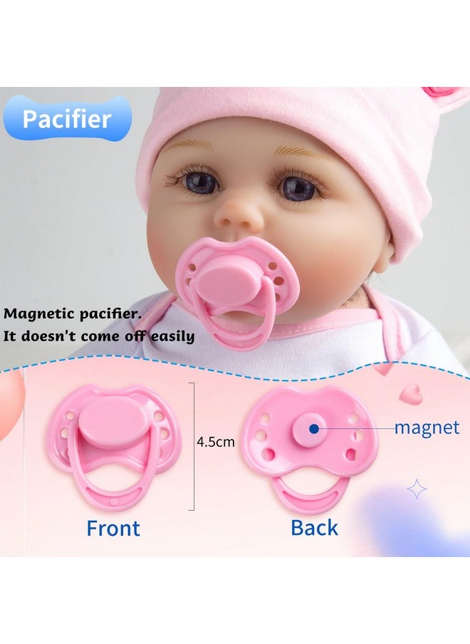 Reborn Baby Dolls Bottles And Pacifiers And Dipers And Fidget Spinner Baby Doll Accessories 5 Pieces Set For 17-24 Newborn Baby Dolls