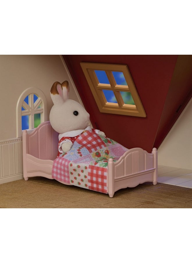 Red Roof Cozy Cottage Dollhouse Playset With Figure, Furniture And Accessories