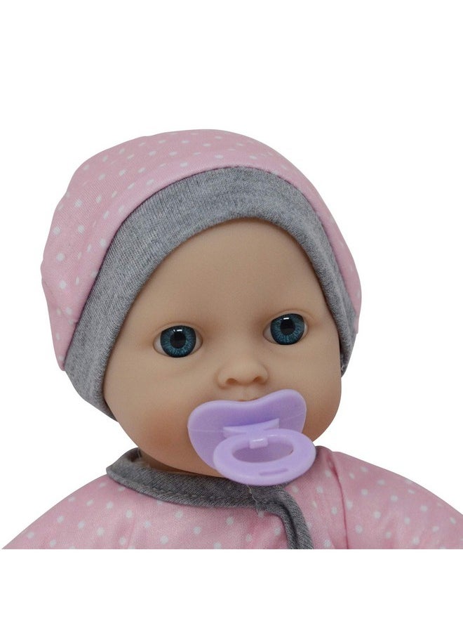 Doll Travel Playset - Baby Doll Car Seat Carrier Backpack With 12 Inch Soft Body Doll Includes Doll Bottles And Toy Accessories … (Caucasian)