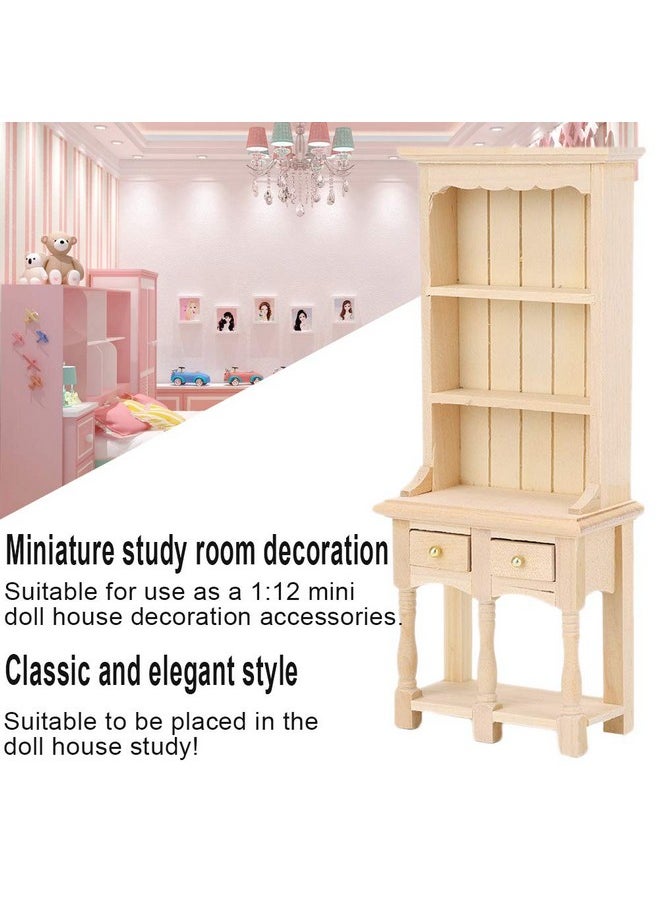 Dollhouse Furniture, Dollhouse Bookcase, 3Layer Bookcase With Drawers For Home