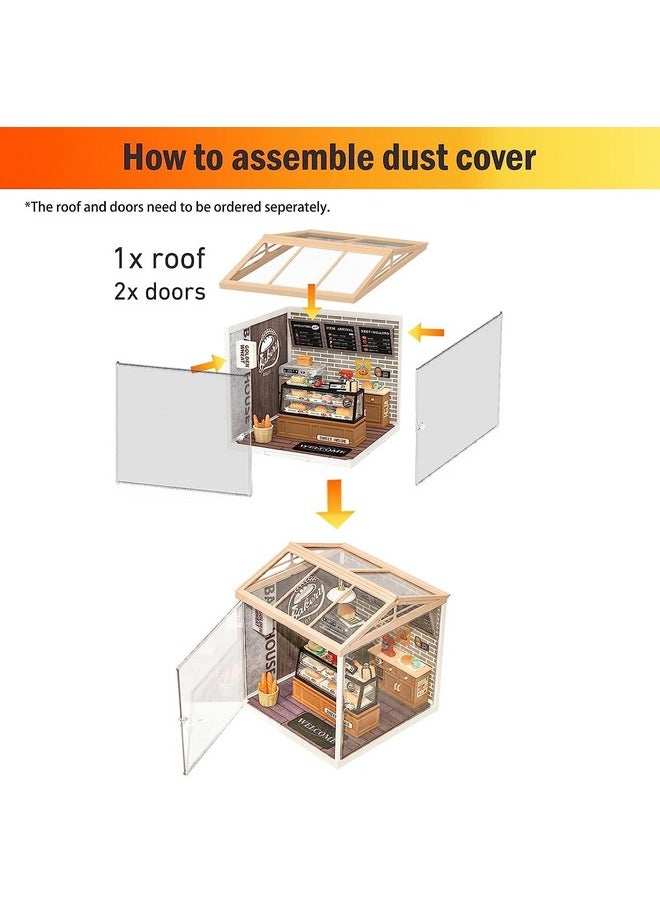 Miniature Dollhouse Accessories, Plastic Dust-Cover Roof For Super Creator(Dwp02)