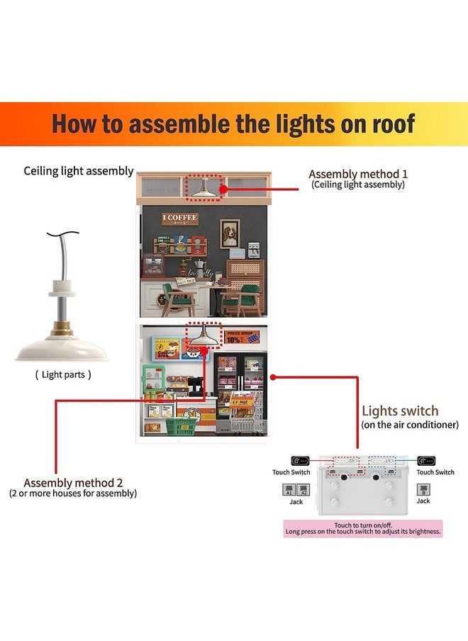 Miniature Dollhouse Accessories, Plastic Dust-Cover Roof For Super Creator(Dwp02)