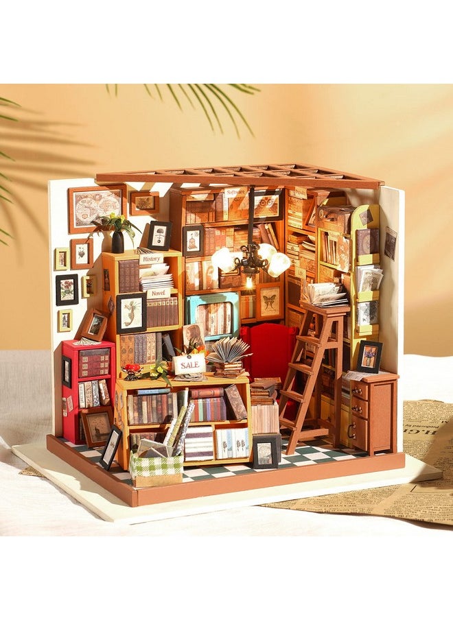 Diy Miniature Dollhouse Kit, 1:24 Scale Tiny House Building Kits - Sam'S Study