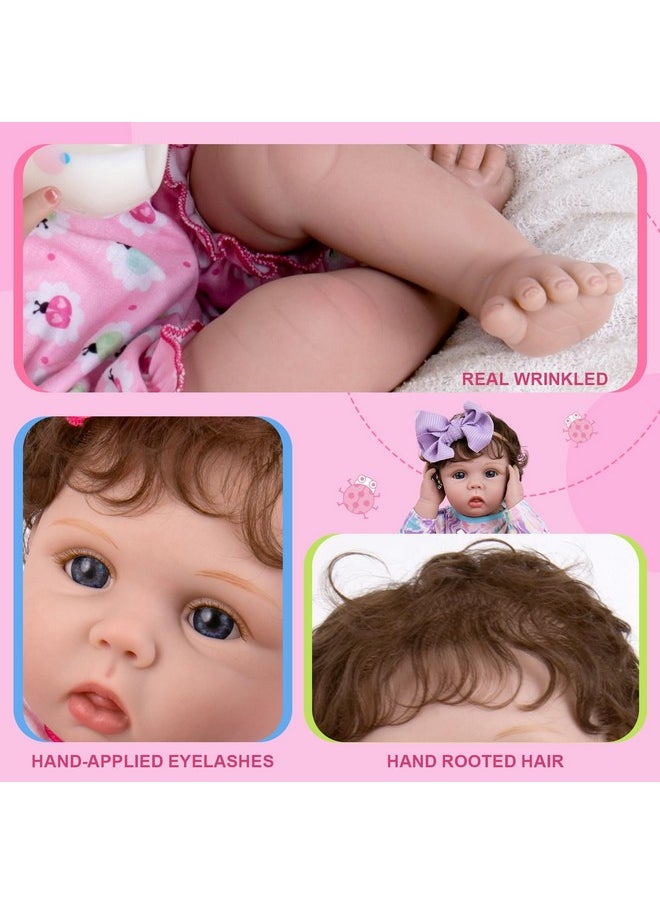 Lifelike Reborn Baby Dolls - Realistic Newborn Girl Doll, Pink Set For Kids 3+