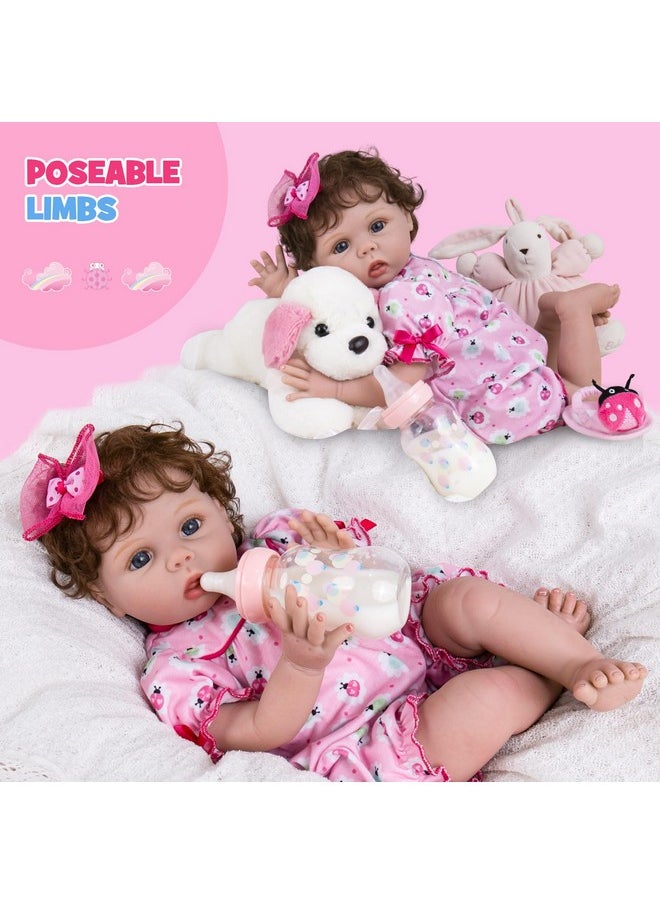 Lifelike Reborn Baby Dolls - Realistic Newborn Girl Doll, Pink Set For Kids 3+