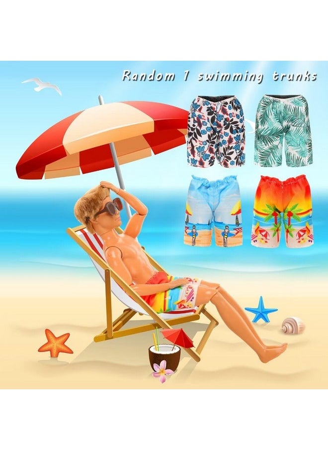 Lot 12 Items Doll Clothes For Boy Doll Include Random 4 Pcs Casual Wear + 5 Pcs Dolls Pants +3 Pairs Of Shoes