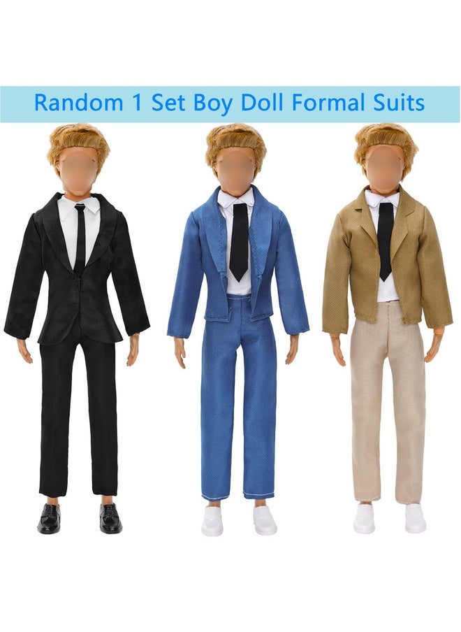 Lot 12 Items Doll Clothes For Boy Doll Include Random 4 Pcs Casual Wear + 5 Pcs Dolls Pants +3 Pairs Of Shoes