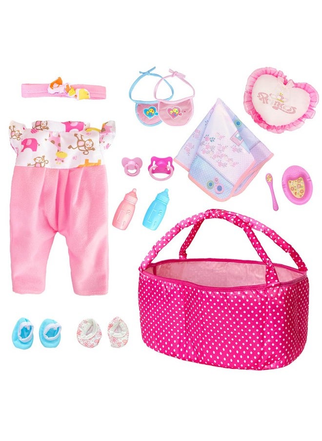 18Inch Baby Doll Accessories With Clothes, Baby Doll Accessories Toys For Children And Kids And Girls, Toddlers Play Toy For Babydoll For Little Girls