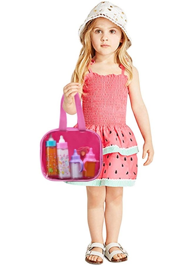 ®, My Sweet Baby Disappearing Doll Feeding Set | Baby Care 6 Piece Doll Feeding Set For Toy Stroller | 2 Milk & Juice Bottles With 2 Toy Pacifier For Baby Doll