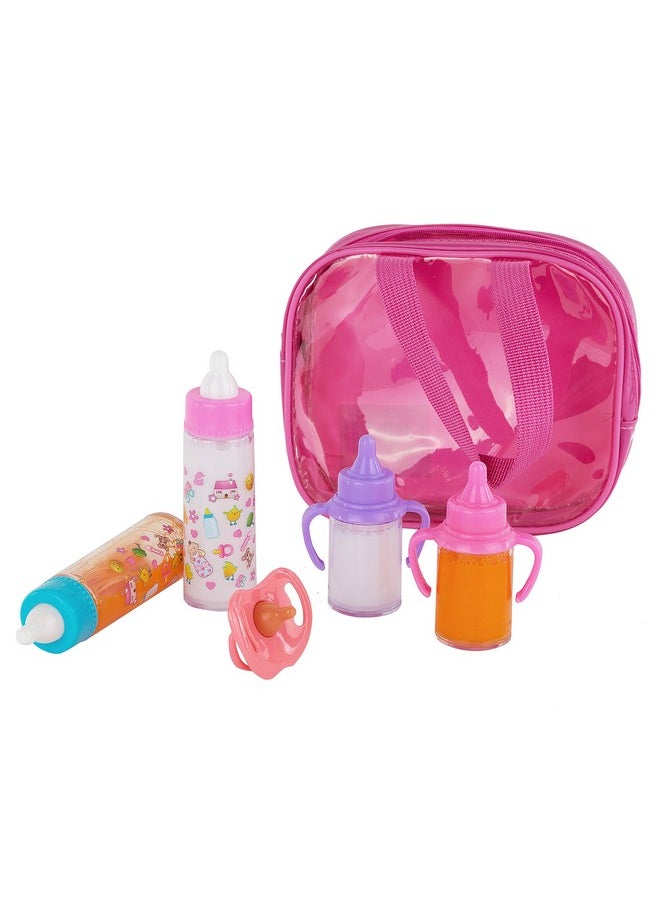 ®, My Sweet Baby Disappearing Doll Feeding Set | Baby Care 6 Piece Doll Feeding Set For Toy Stroller | 2 Milk & Juice Bottles With 2 Toy Pacifier For Baby Doll