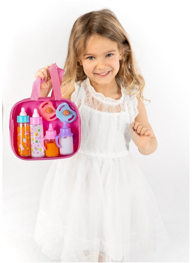 ®, My Sweet Baby Disappearing Doll Feeding Set | Baby Care 6 Piece Doll Feeding Set For Toy Stroller | 2 Milk & Juice Bottles With 2 Toy Pacifier For Baby Doll