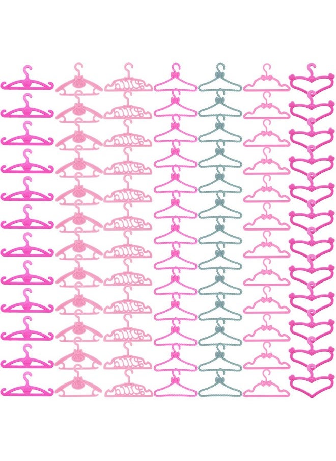 80 Pcs Plastic Hangers Accessories For 11.5 Inch Doll Clothes Gown Dress Outfit