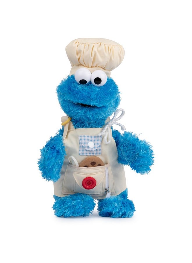 Sesame Street Official Cookie Monster Teach Me Plush, Premium Plush Toy For Ages 1 & Up, Blue, 15”