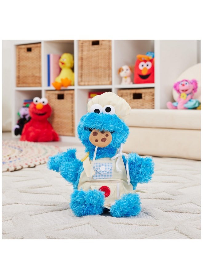 Sesame Street Official Cookie Monster Teach Me Plush, Premium Plush Toy For Ages 1 & Up, Blue, 15”