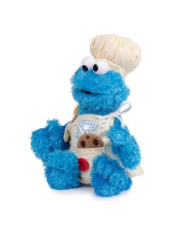 Sesame Street Official Cookie Monster Teach Me Plush, Premium Plush Toy For Ages 1 & Up, Blue, 15”