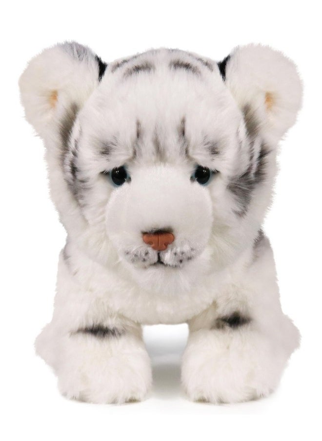 Baby Tiger Stuffed Animal 10 Inches Cute Plush Toy (White)