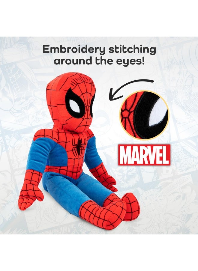 Marvel Super Hero Adventures Toddler Spiderman Plush Stuffed Pillow Buddy - Super Soft Polyester Microfiber, 20 Inch (Official Marvel Product)